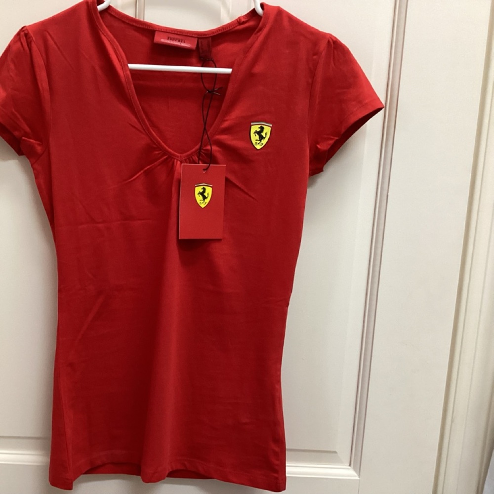 Ferrari ladies tee shirt.  New with tags. Size S.